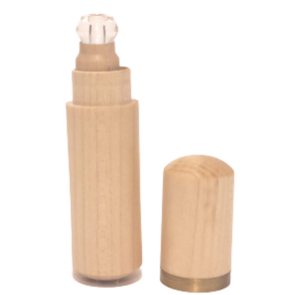 Canada Puffin Maple Wood Holder for Prerolls & Tasters, Compact Design, Front View on White