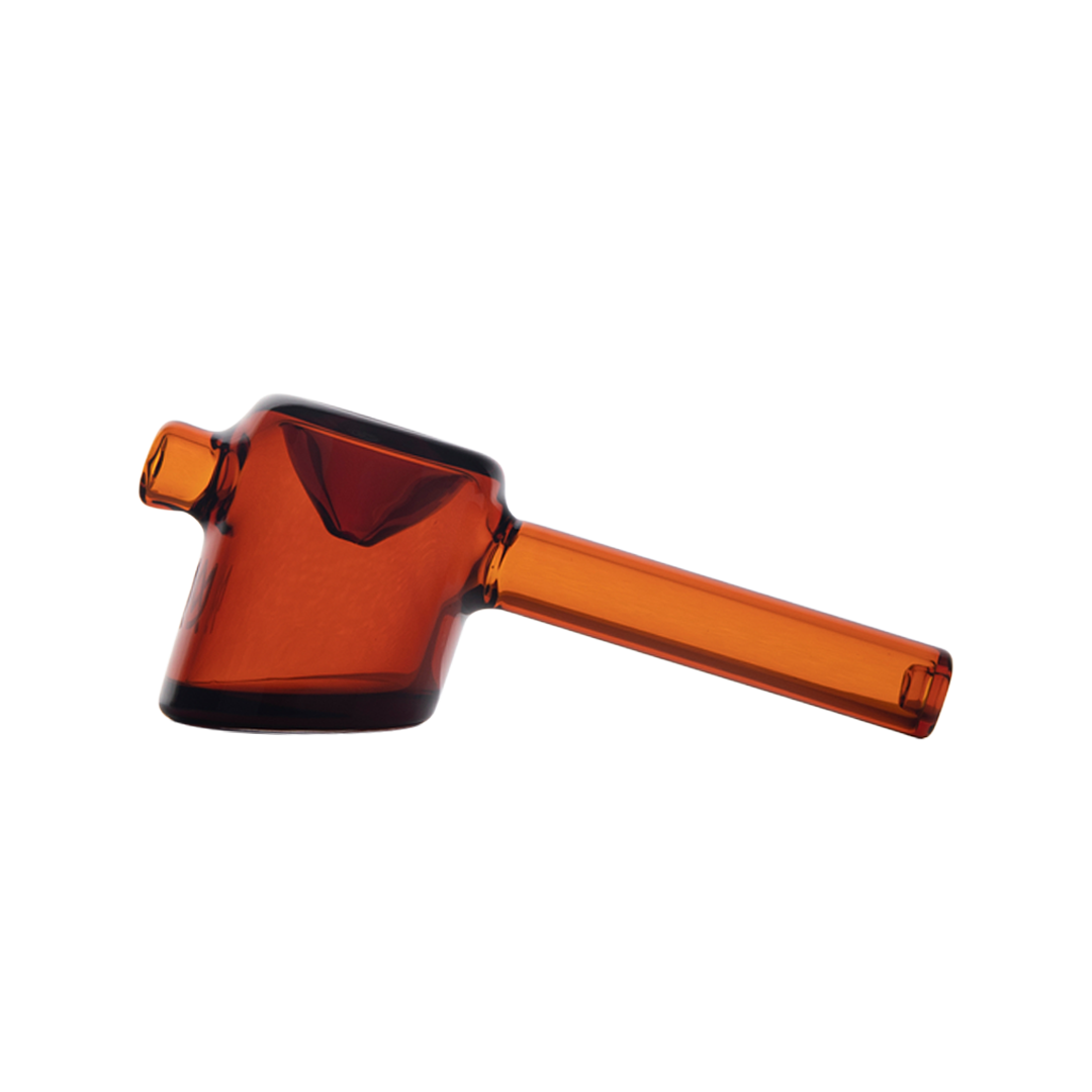 MJ Arsenal Kickstand Hand Pipe in Amber - Side View on White Background