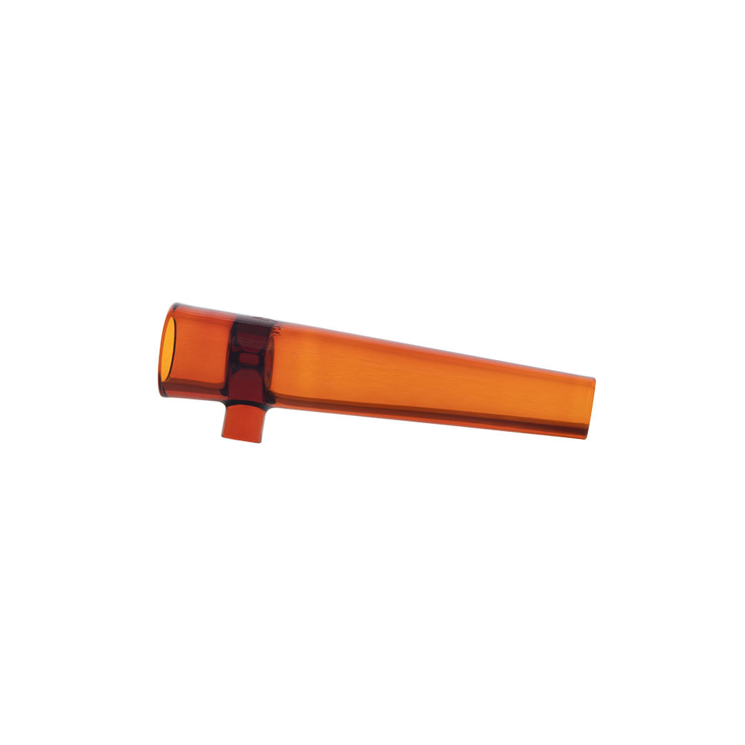 MJ Arsenal Amber Handheld Chillum Pipe - Compact Design with Glass on Glass Joint