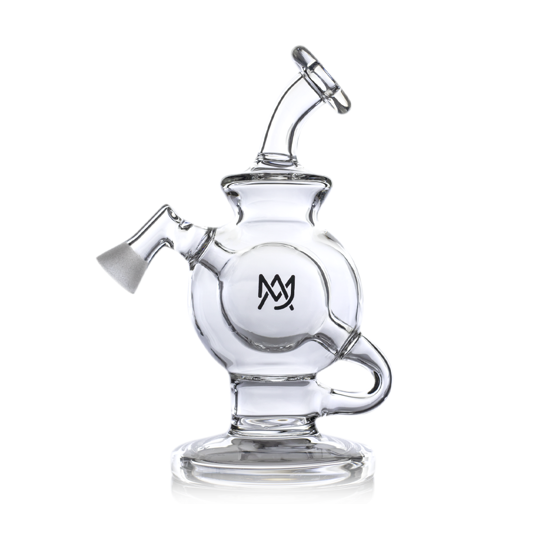 MJ Arsenal Atlas Vape Edition dab rig front view with clear glass and MJ logo