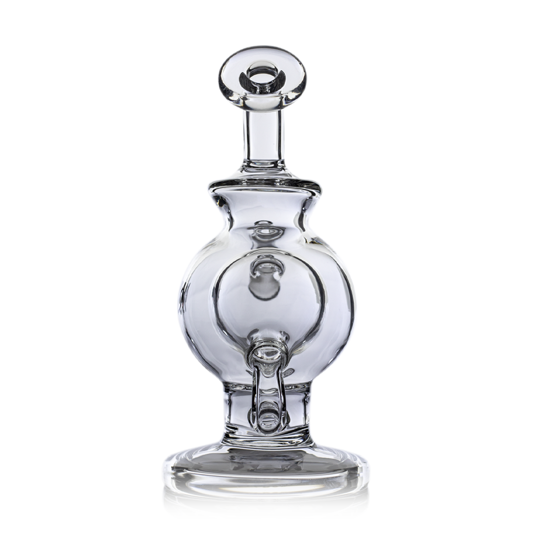 MJ Arsenal Atlas Vape Edition mini dab rig front view, compact and portable with clear glass
