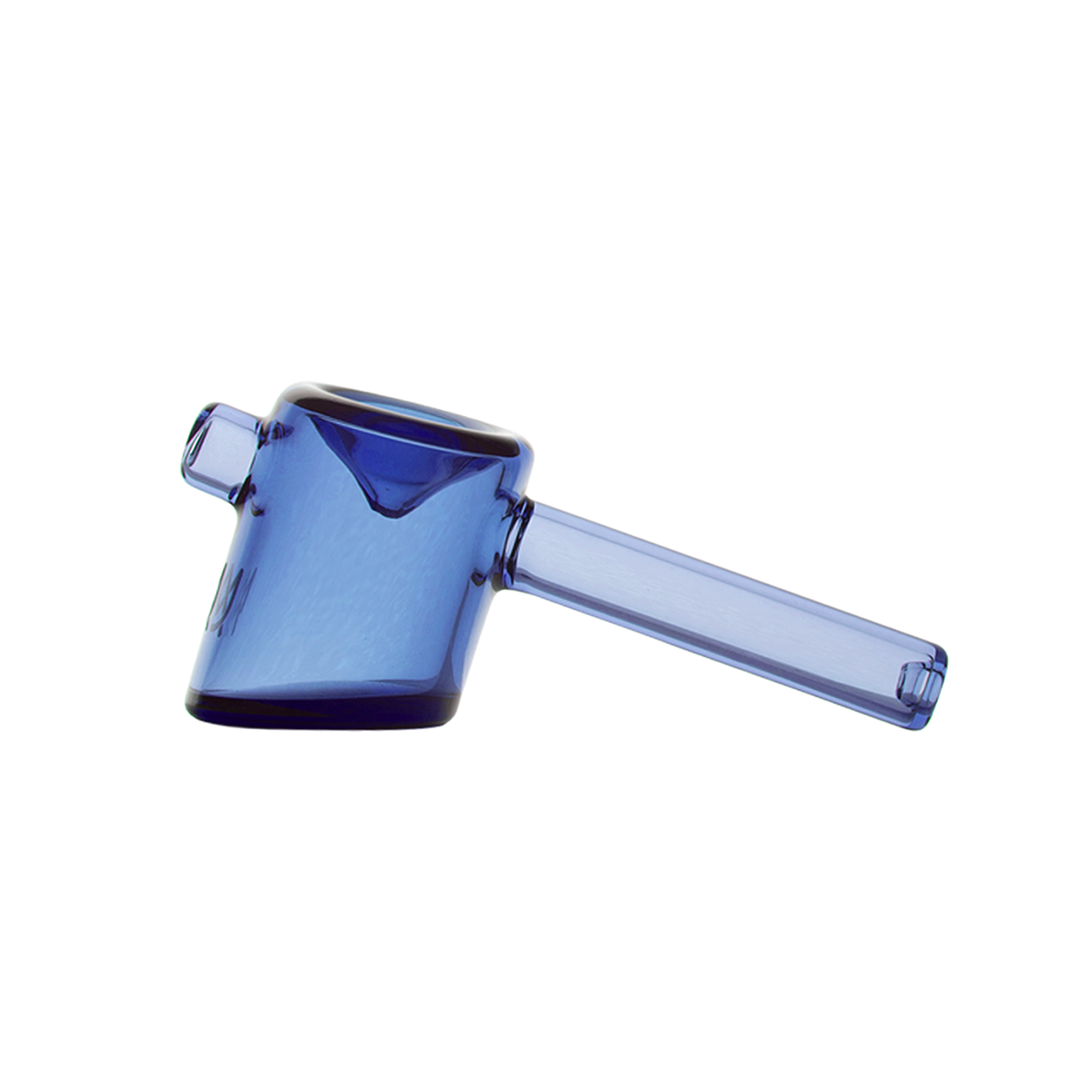 MJ Arsenal Kickstand Hand Pipe in Azure - Angled Side View on White Background