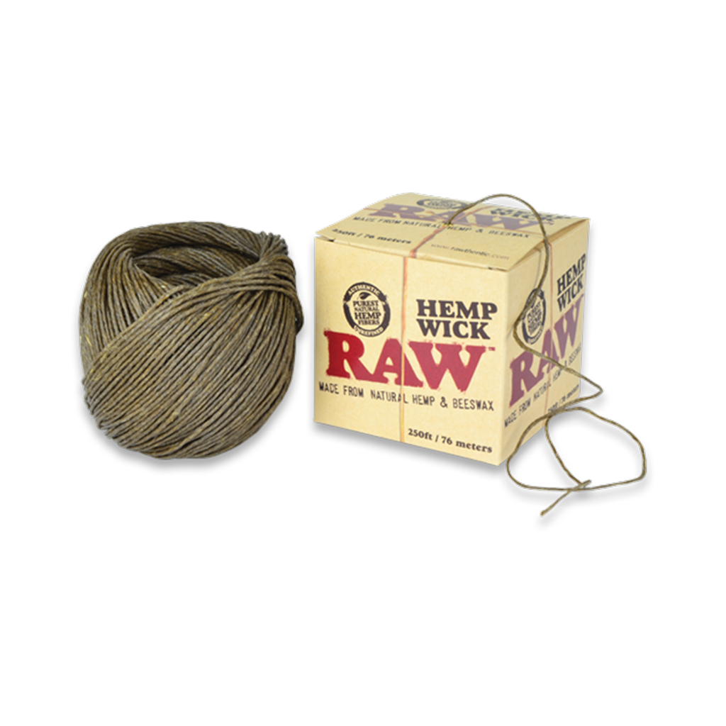 RAW Hempwick Ball 250ft - Organic Hemp & Beeswax Rolling Accessory