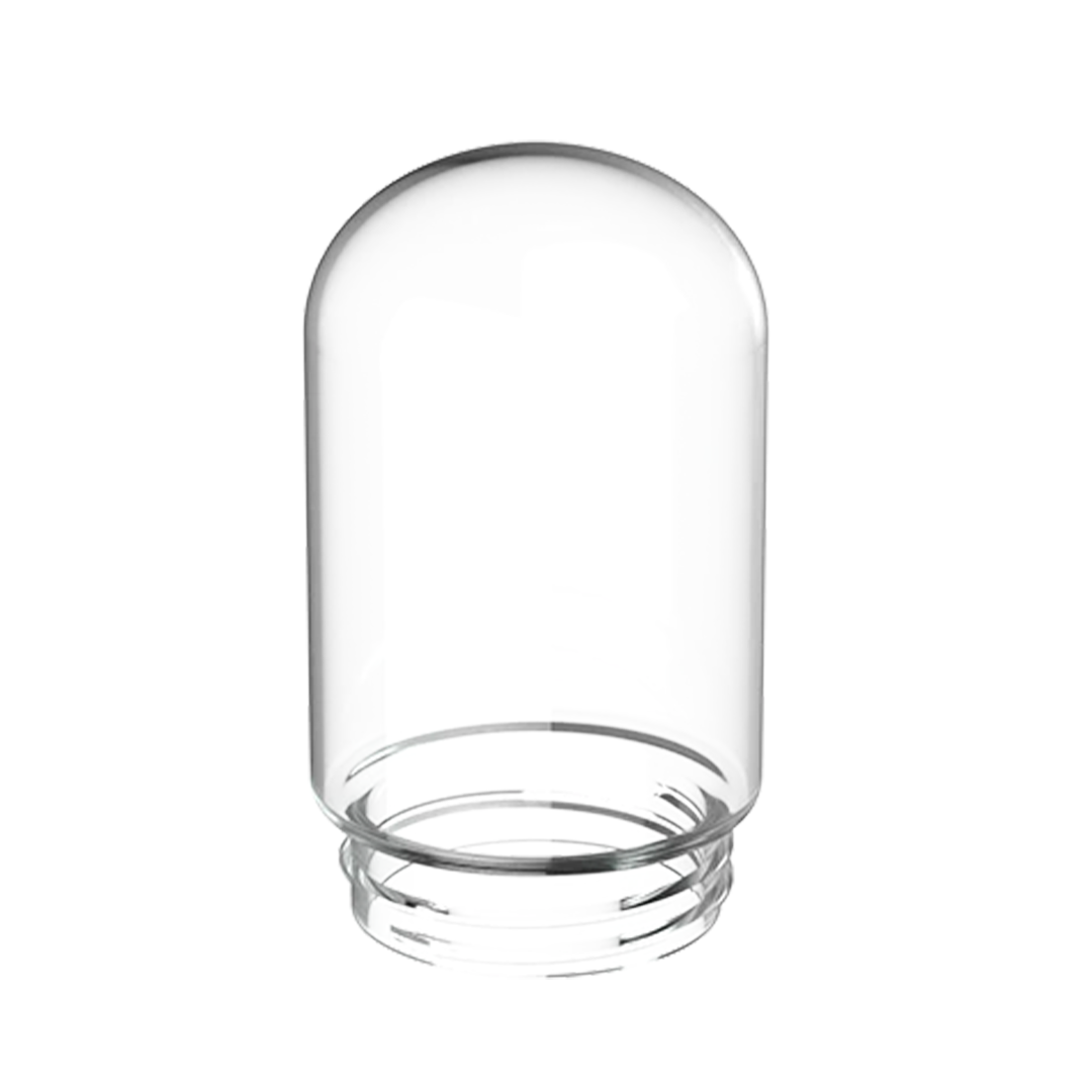 Stündenglass Glass Globes replacement part isolated on white background, clear view