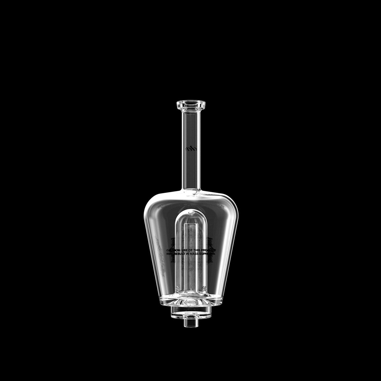Dr Dabber Boost Evo Borosilicate Glass Attachment, Front View on Black Background