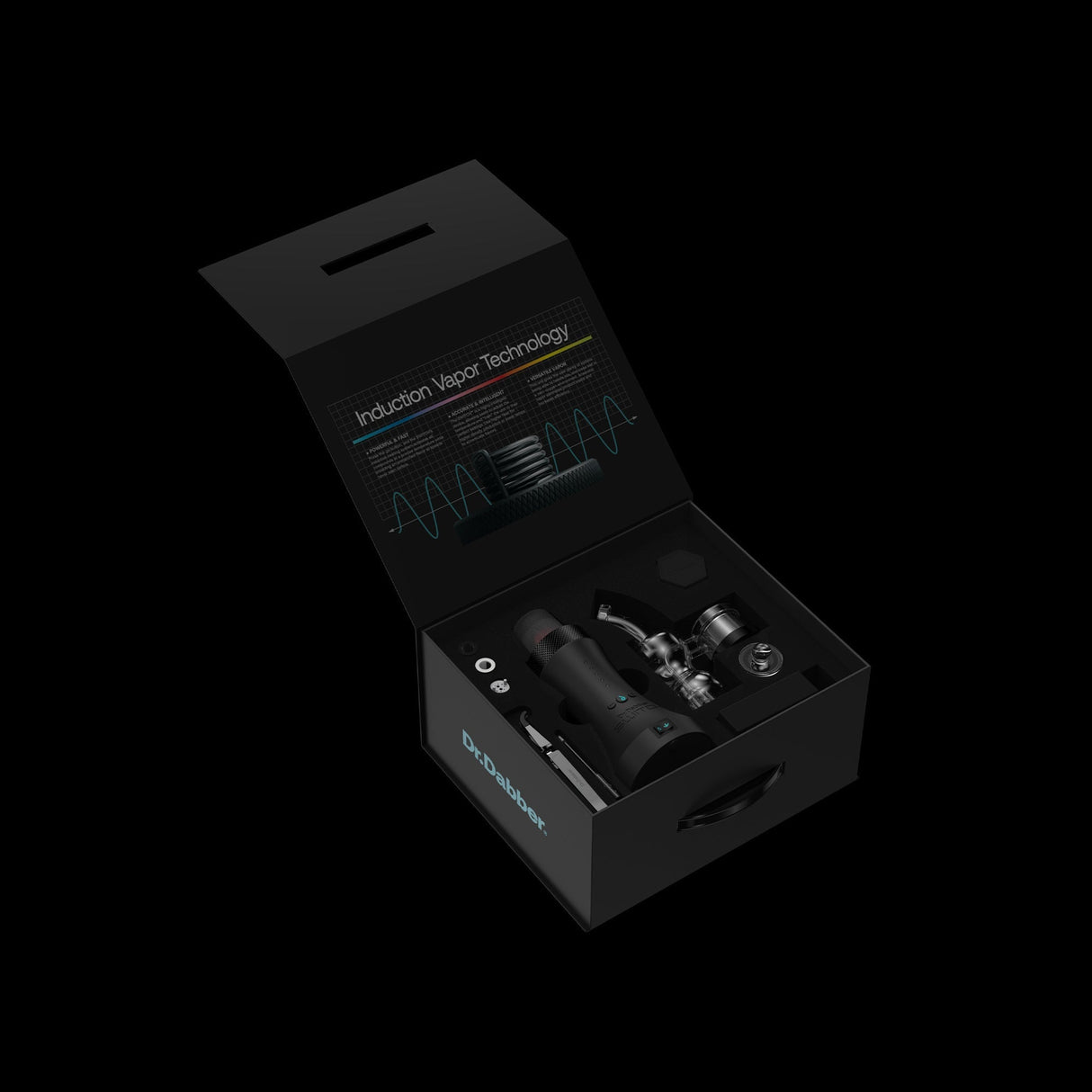 Dr. Dabber Switch™ vaporizer with ceramic insert and quartz bucket, packaged in box