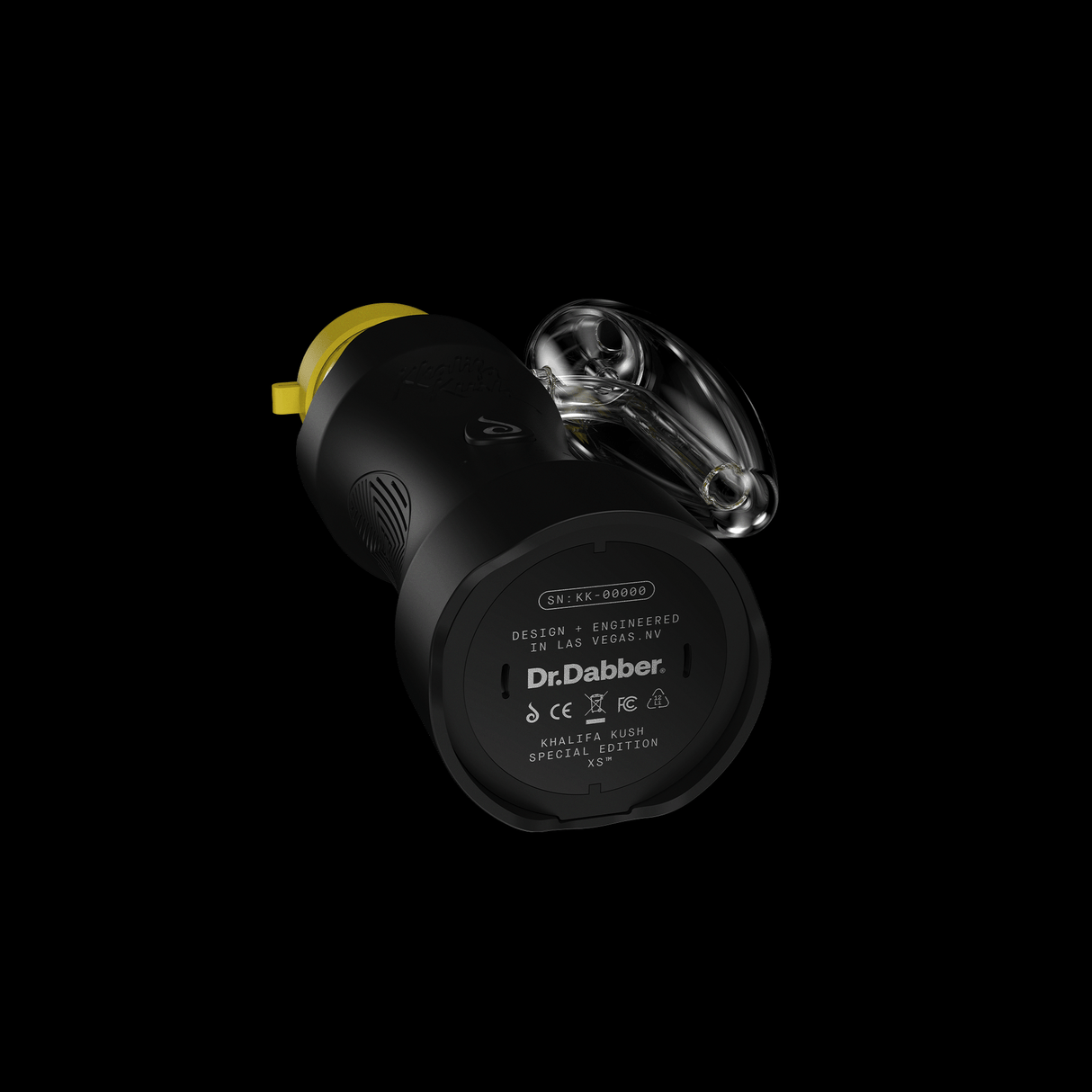 Dr Dabber XS Khalifa Kush Limited Edition Vaporizer, Portable Smart Vaporizer, Angled View