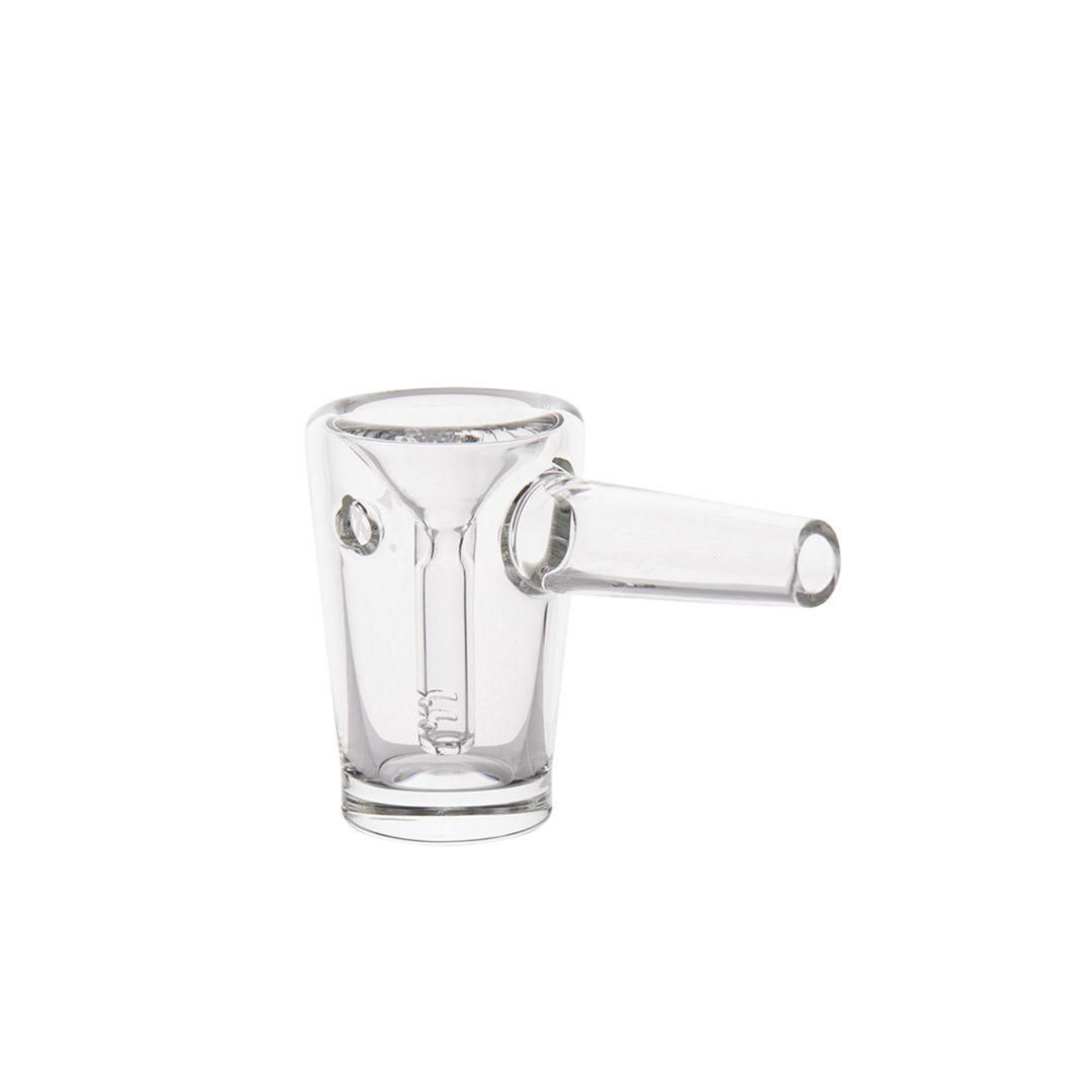 MJ Arsenal Basin Compact Bubbler Bowl - Clear Borosilicate Glass, Side View