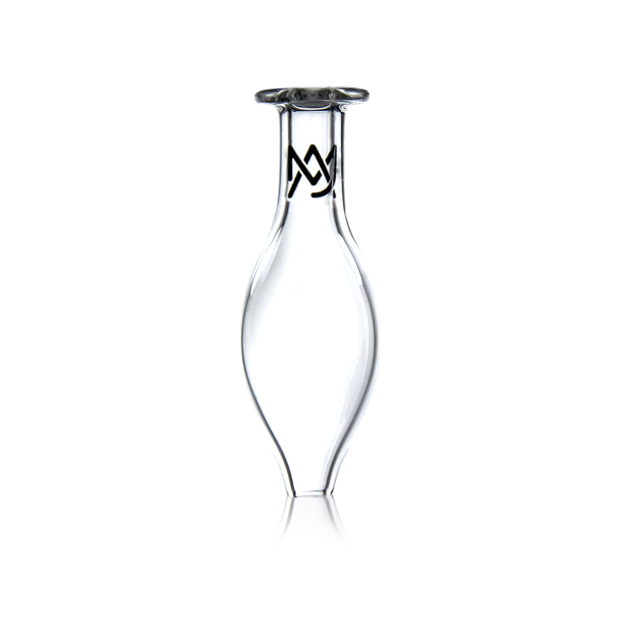 MJ Arsenal Universal Bubble Cap for Dab Rigs, Clear Variant, Front View for Enhanced Vaping