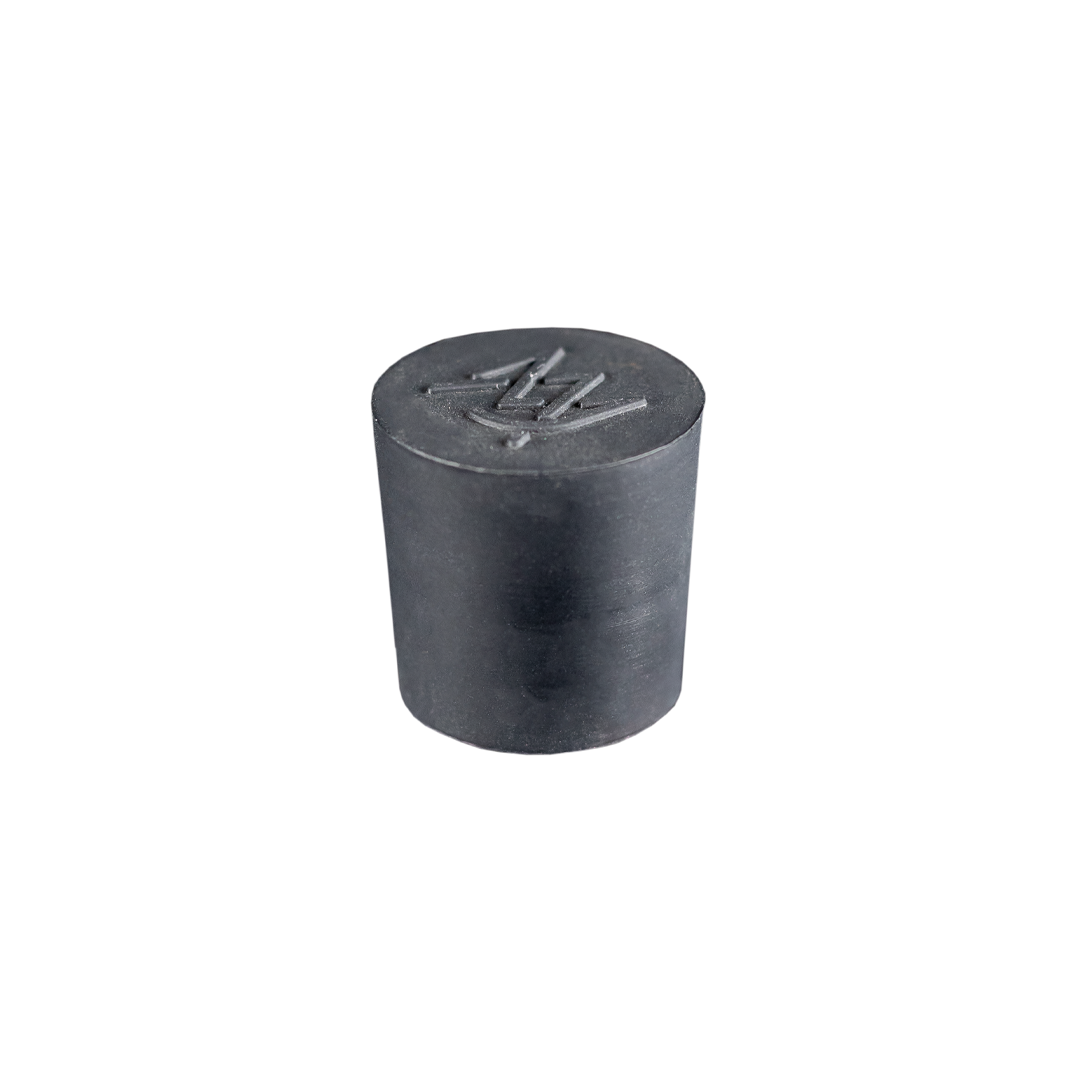 MJ Arsenal Cache Cork/Silicone Plug for dab rig storage, top view on white background
