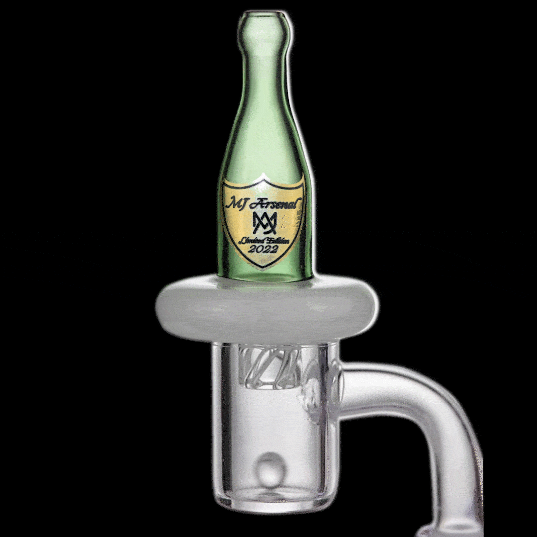 MJ Arsenal Champagne Spinner Cap with intricate design, front view on dark background