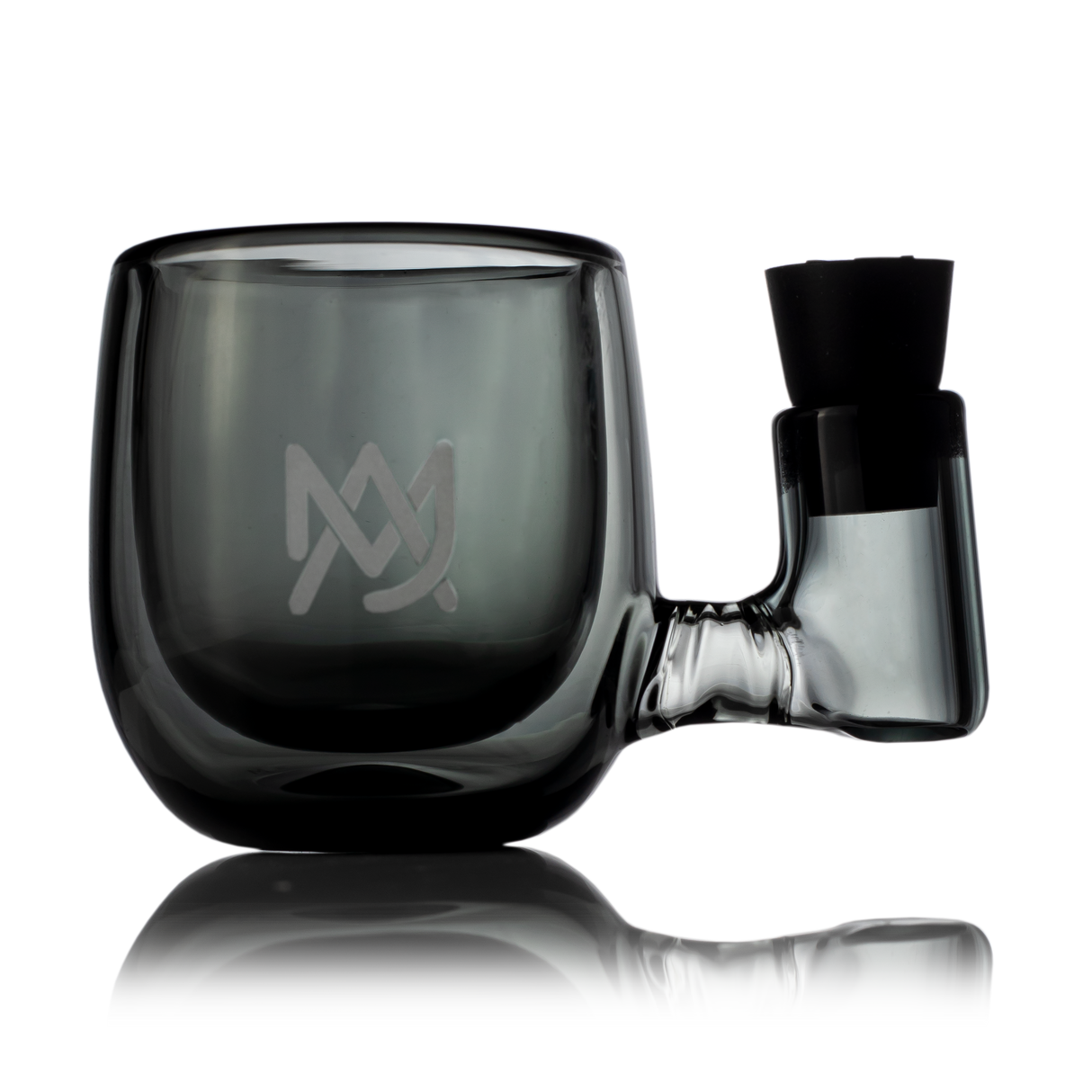 MJ Arsenal ISO Station in Charcoal - Compact Borosilicate Glass Cleaner & Organizer, Side View
