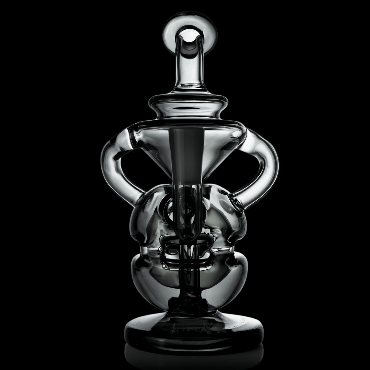 MJ Arsenal Charcoal Infinity Mini Rig LE with banger hanger design, front view on white background