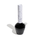 Chill Mix & Match Series bong with gloss black base and marble-patterned neck, top view
