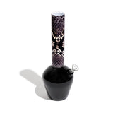 Chill Mix & Match Series bong with gloss black base and textured tube, top angle view