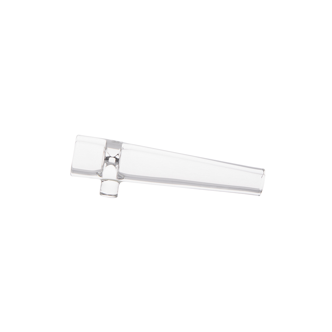 MJ Arsenal Clear Glass Chillum Pipe - Compact Design with Deep Bowl - Top View