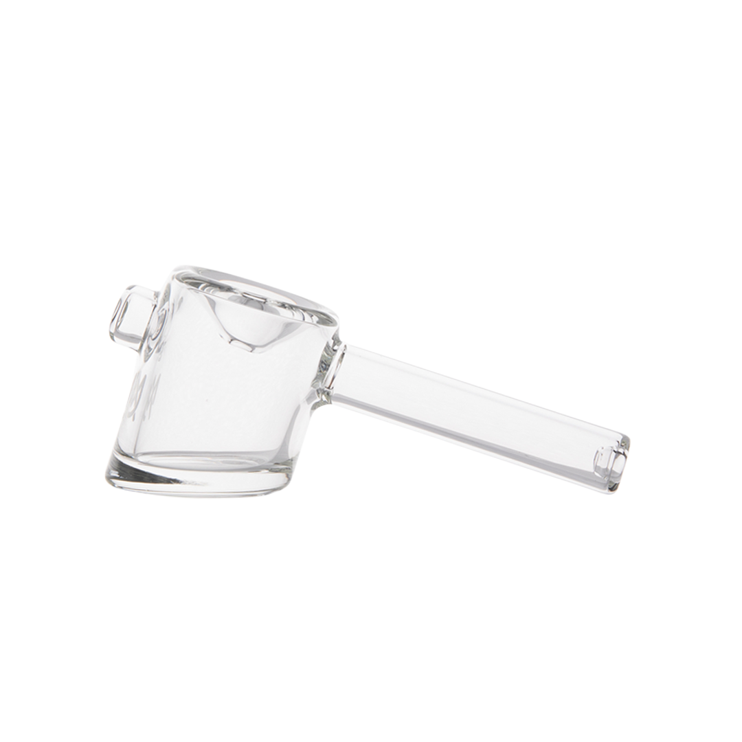 MJ Arsenal Kickstand Hand Pipe in Clear - Top View with Sturdy Base