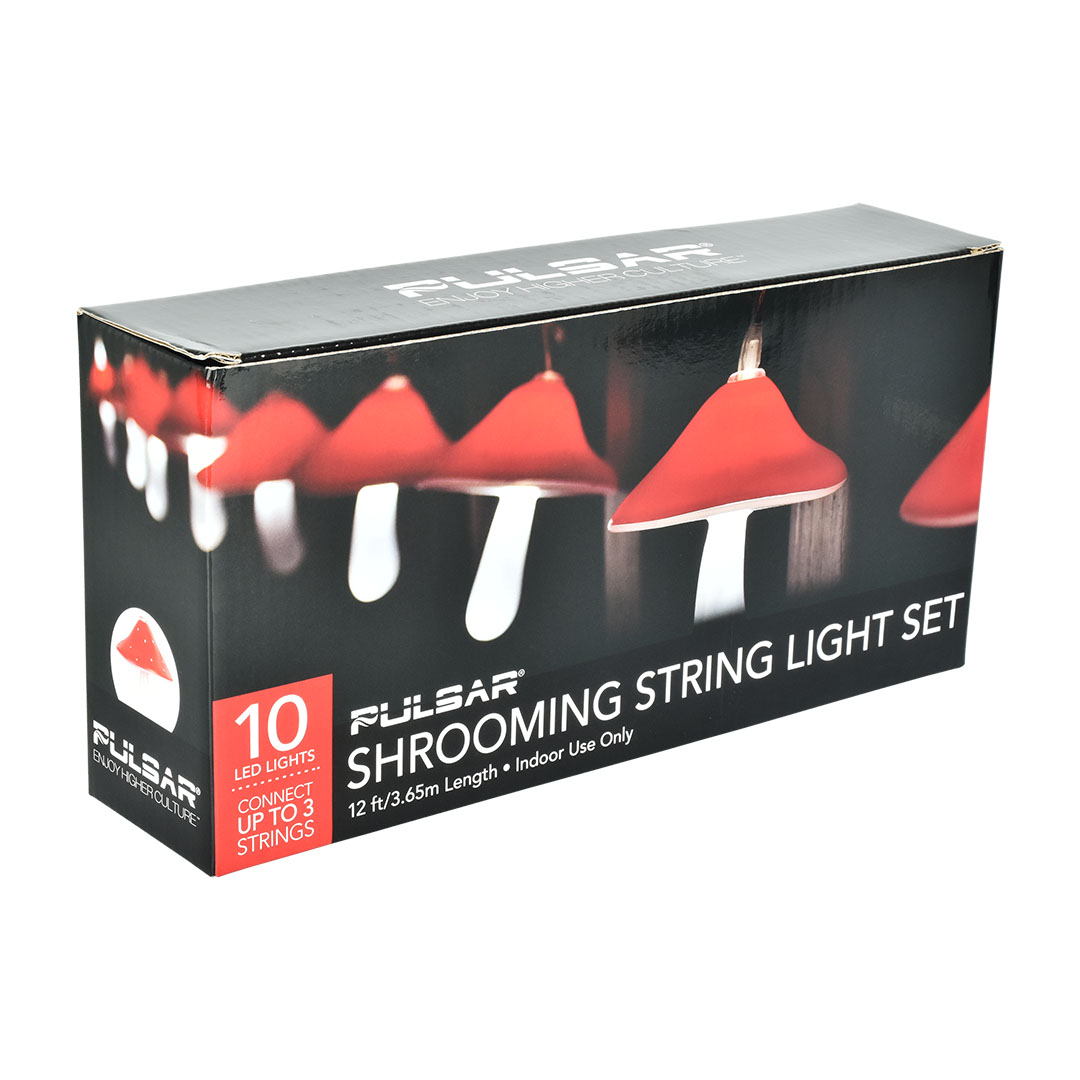 Pulsar LED Mushroom String Lights in box, 12Ft length, ideal for home decor and novelty gift