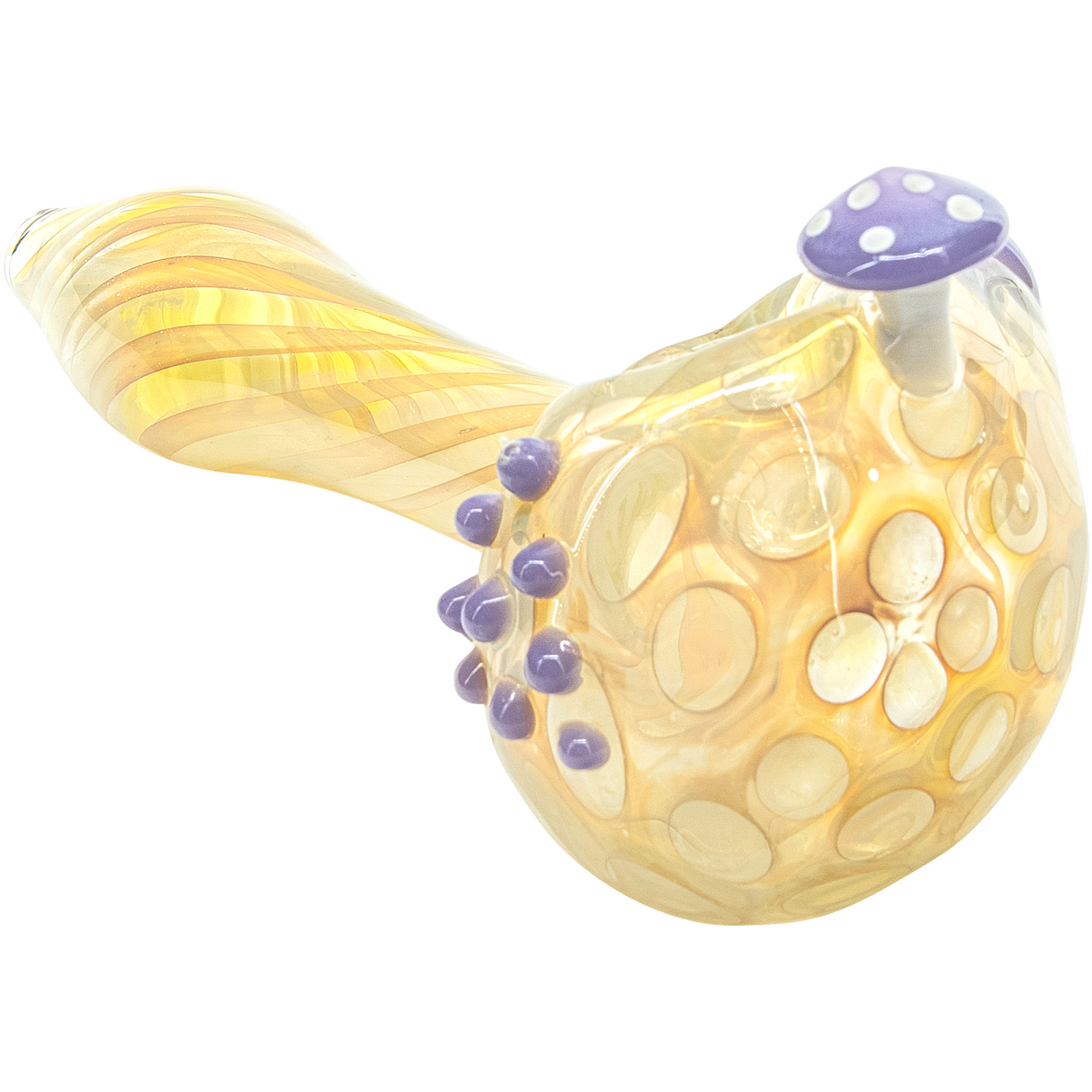 LA Pipes "Shrooming" Mushroom Head Color-Changing Spoon - Wisteria Variant