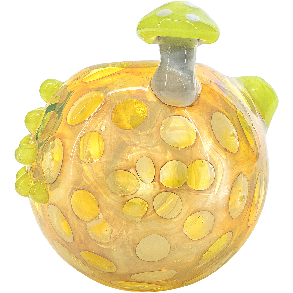 LA Pipes "Shrooming" Mushroom Head Spoon with Color-Changing Borosilicate Glass
