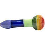 LA Pipes "Hard Candy" Rainbow Colored Spoon Glass Pipe