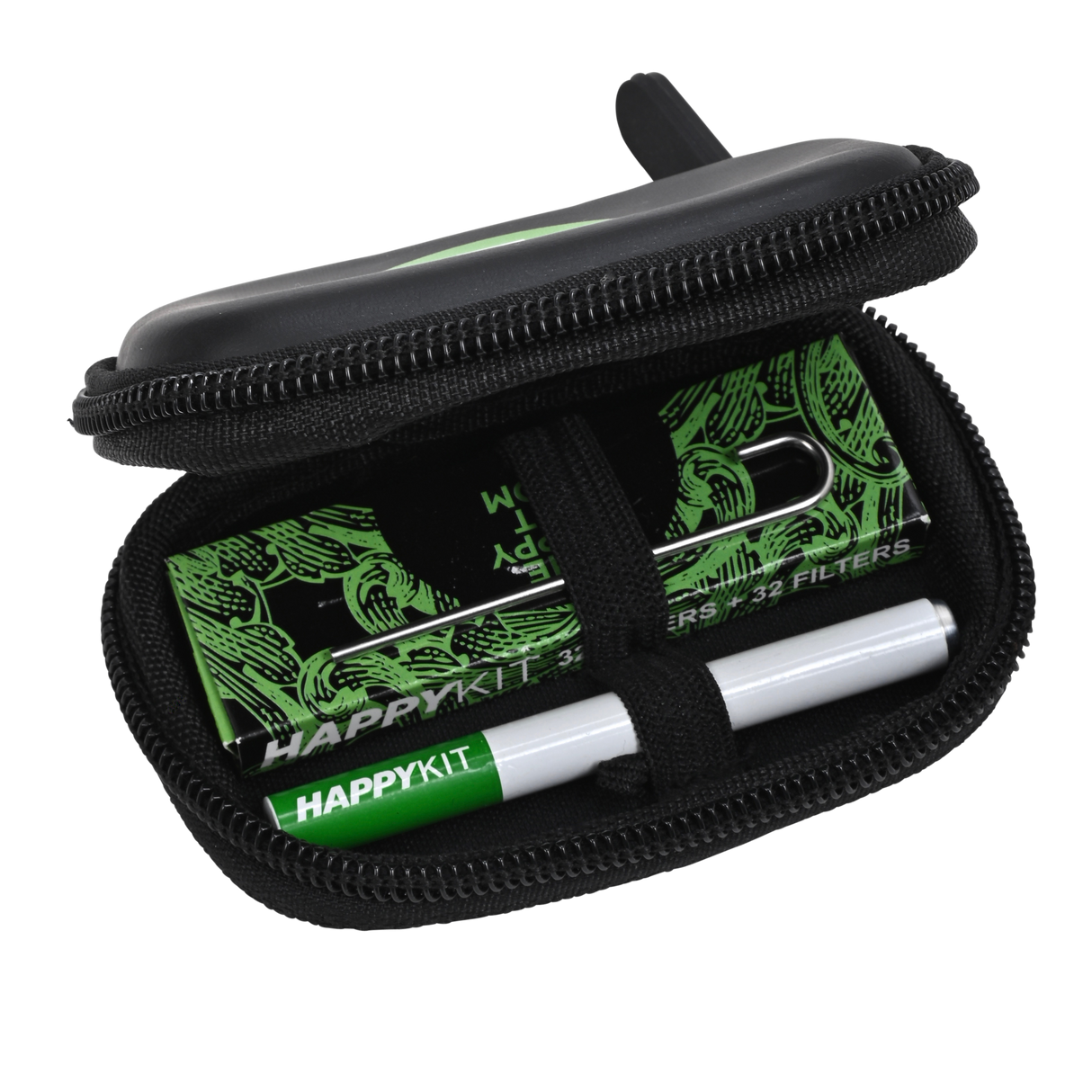 Happy Kit Mini - Portable Smoking Kit with Zippered Case, One Hitter, and Filters