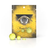 Honeybee Herb Dab Marble Sets in Yellow - Borosilicate Glass Terp Pearls