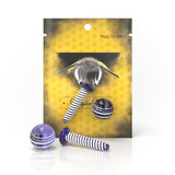 Honeybee Herb Dab Screw Set in Blue - Borosilicate Glass Terp Tools for Dab Rigs