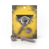 Honeybee Herb Dab Screw Sets in Lilac, Borosilicate Glass Terp Tools for Dab Rigs, Front View