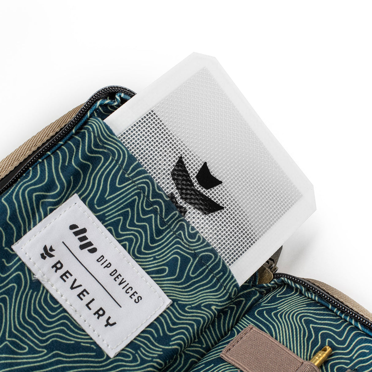 Revelry Supply Dab Kit open view showing smell-proof interior and dab pad