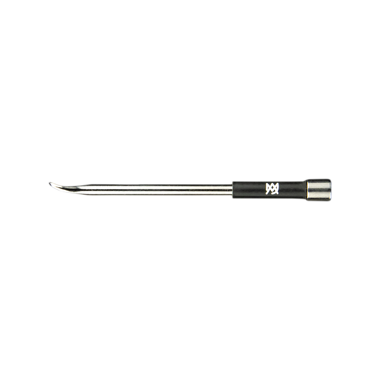 MJ Arsenal Mini Stainless Steel Dab Tool, Front View on Seamless White Background