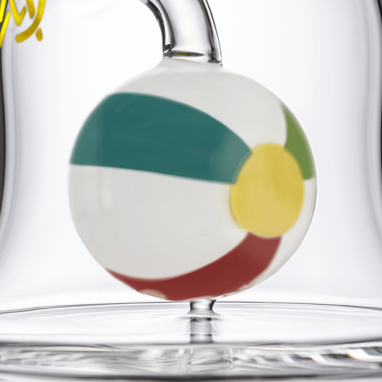 Close-up of MJ Arsenal Daydreamer Water Pipe with colorful beach ball design