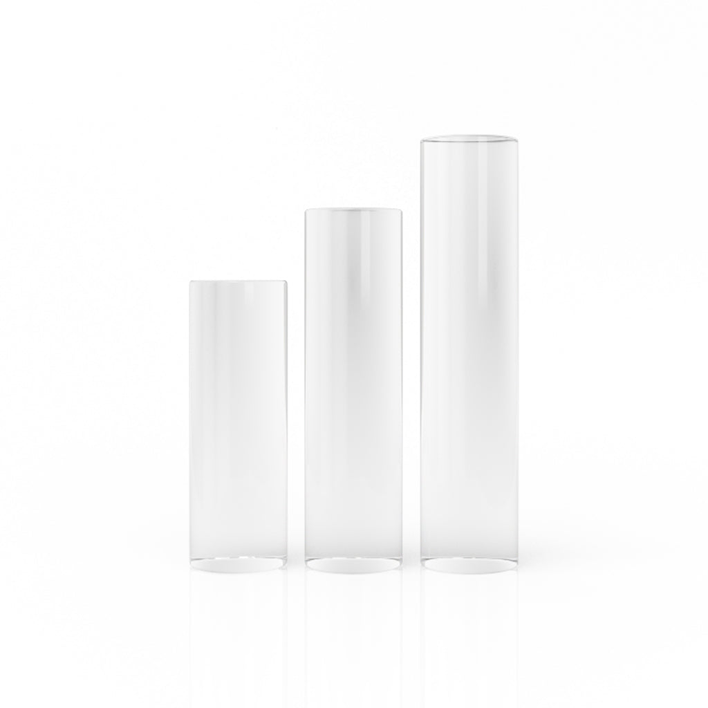 Honeybee Herb Solid Quartz Pillars 3-Pack, Front View on White Background
