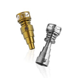Honeybee Herb Titanium 6 in 1 Cage Hybrid Dab Nail in Gold and Silver variants
