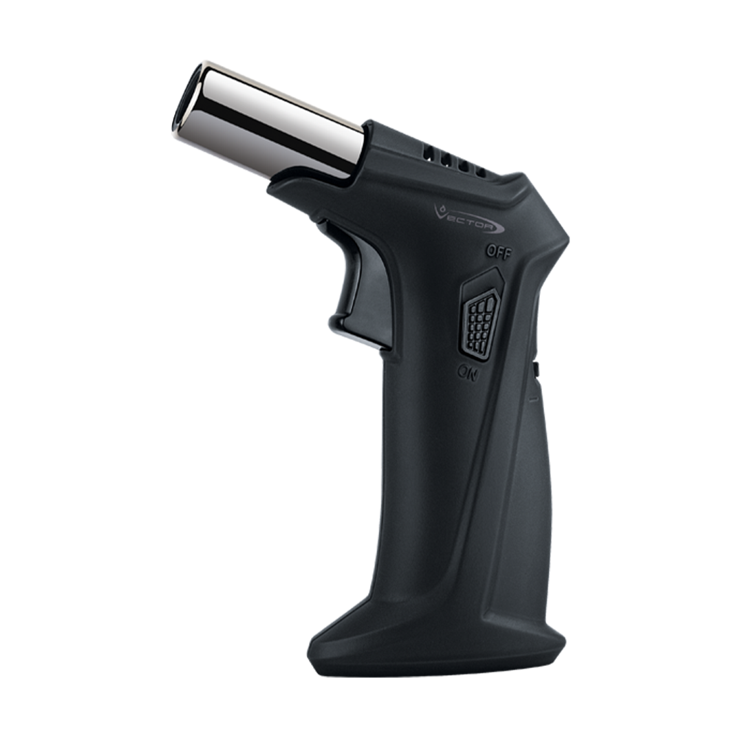 Vector Clash Mini Torch in Black Matte - Compact, Wind-Resistant, 2600°F Lighter with X60 Refill, Side View