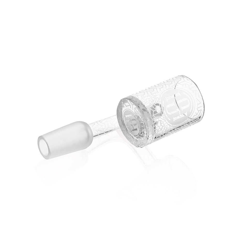 High Society Sol Single Weld Etched Quartz Banger on seamless white background