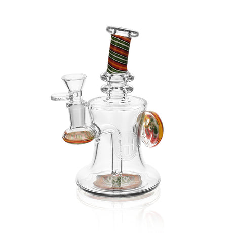 High Society Astara Wig Wag Concentrate Rig with colorful accents, front view on white background