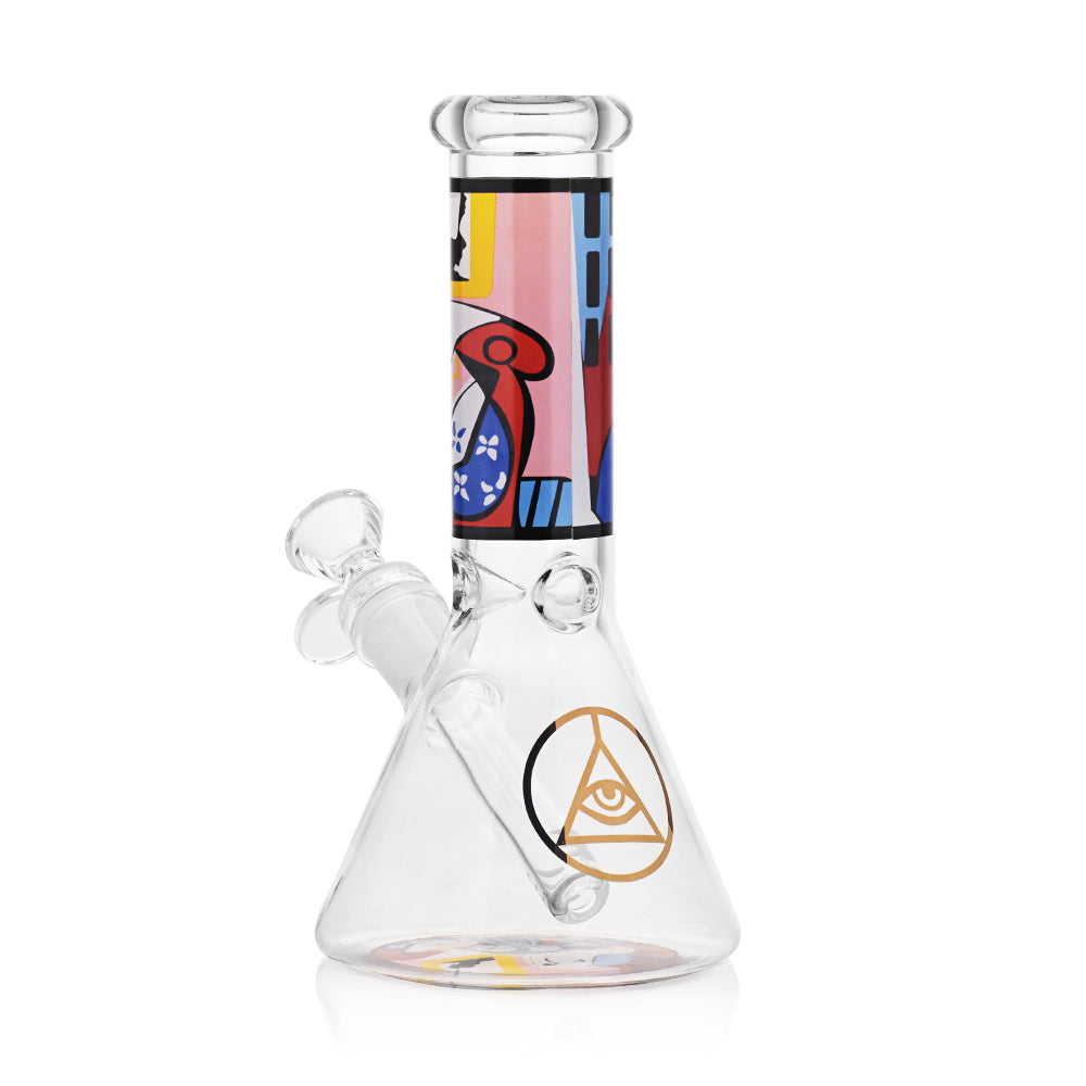 Ritual Smoke - Atomic Pop 8" Glass Beaker - Front View on White Background