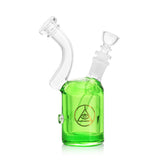 Ritual Smoke - Blizzard Bubbler in Green - Front View with Angled Mouthpiece