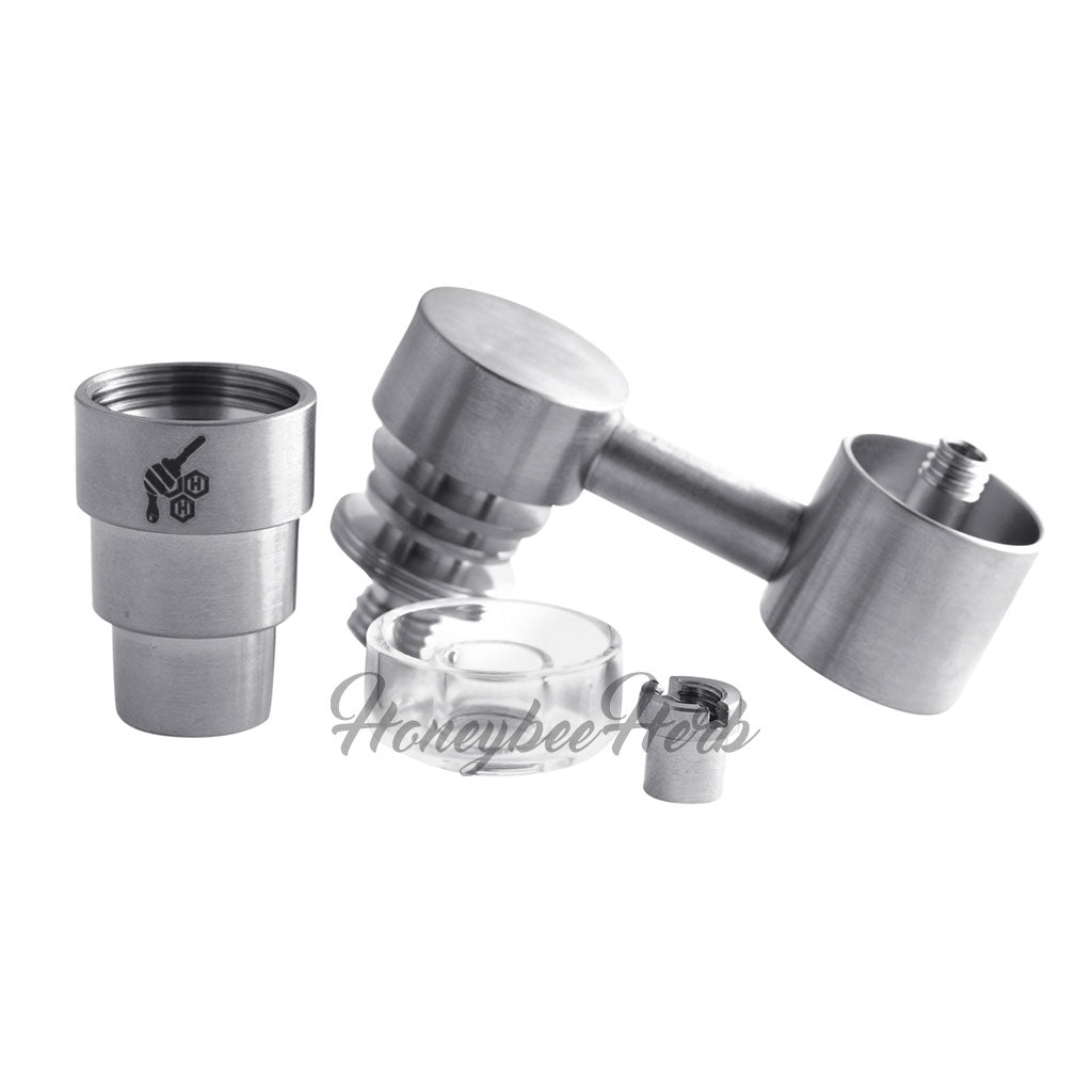 Honeybee Herb Titanium 4 in 1 Sidecar Hybrid Banger Nail for Dab Rigs - Isolated View