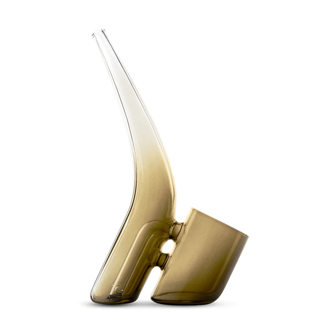 Puffco Proxy Bubbler in Desert color, hand-blown borosilicate glass with smooth percolation