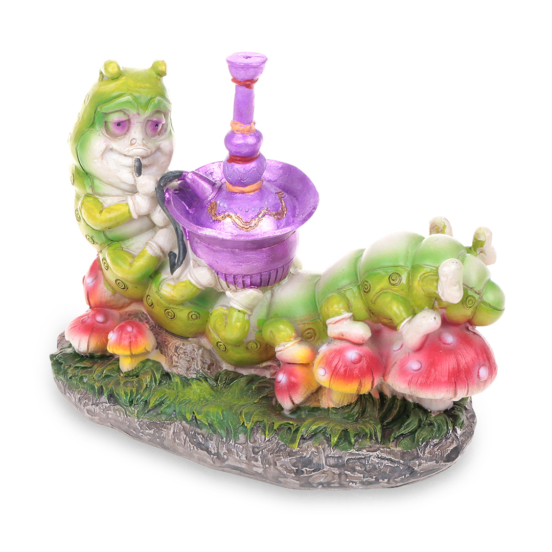 Fantasy Incense Stick Burner with Caterpillar Design, Polyresin, for Home Decor