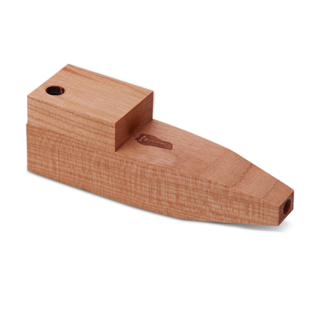 Bearded Distribution Cherry Wood Square Pipe with Lid & Brass Screen, 3.25" - Made in USA