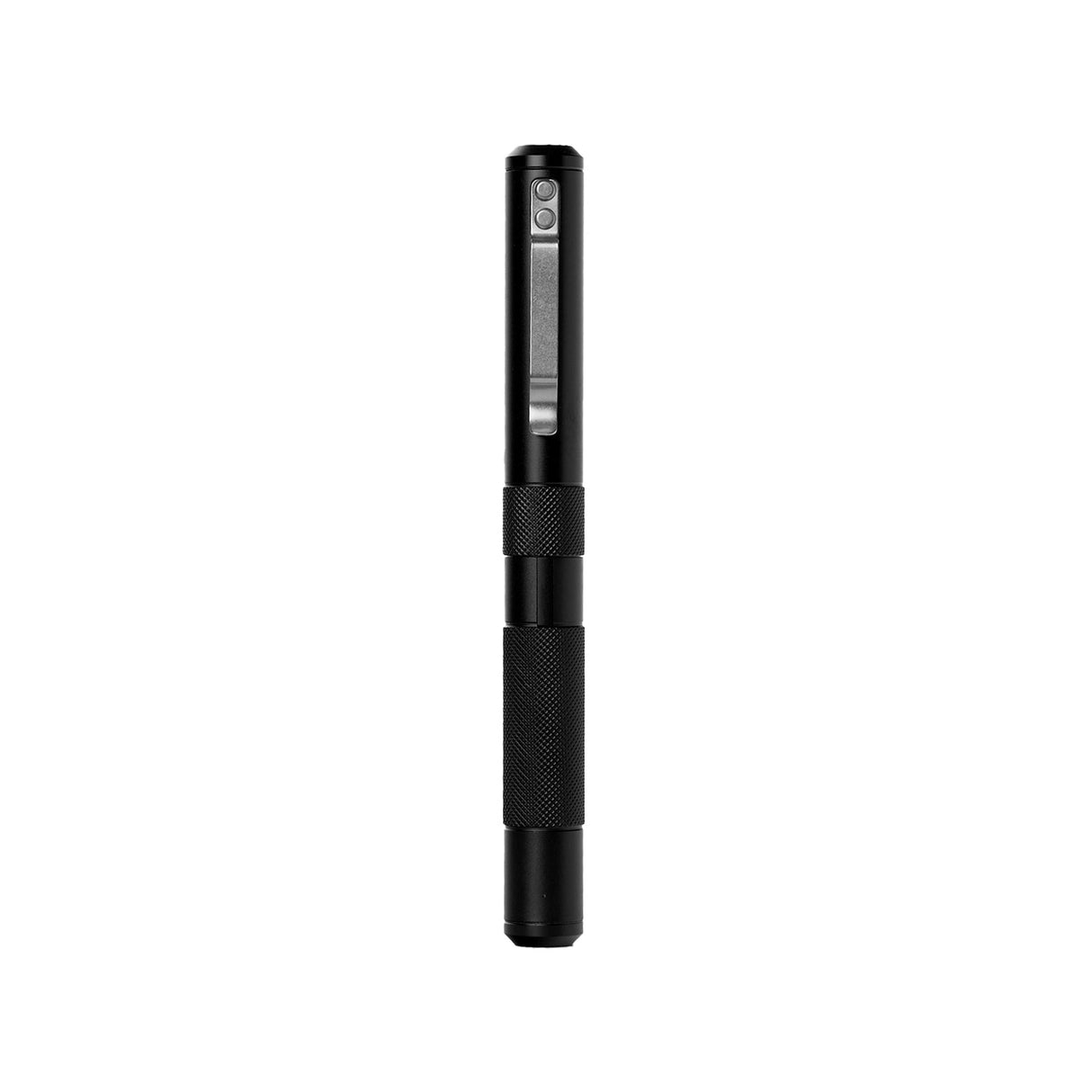EDC Field Pen Vape Battery in black, aircraft-grade aluminum with CCELL technology, front view on white background