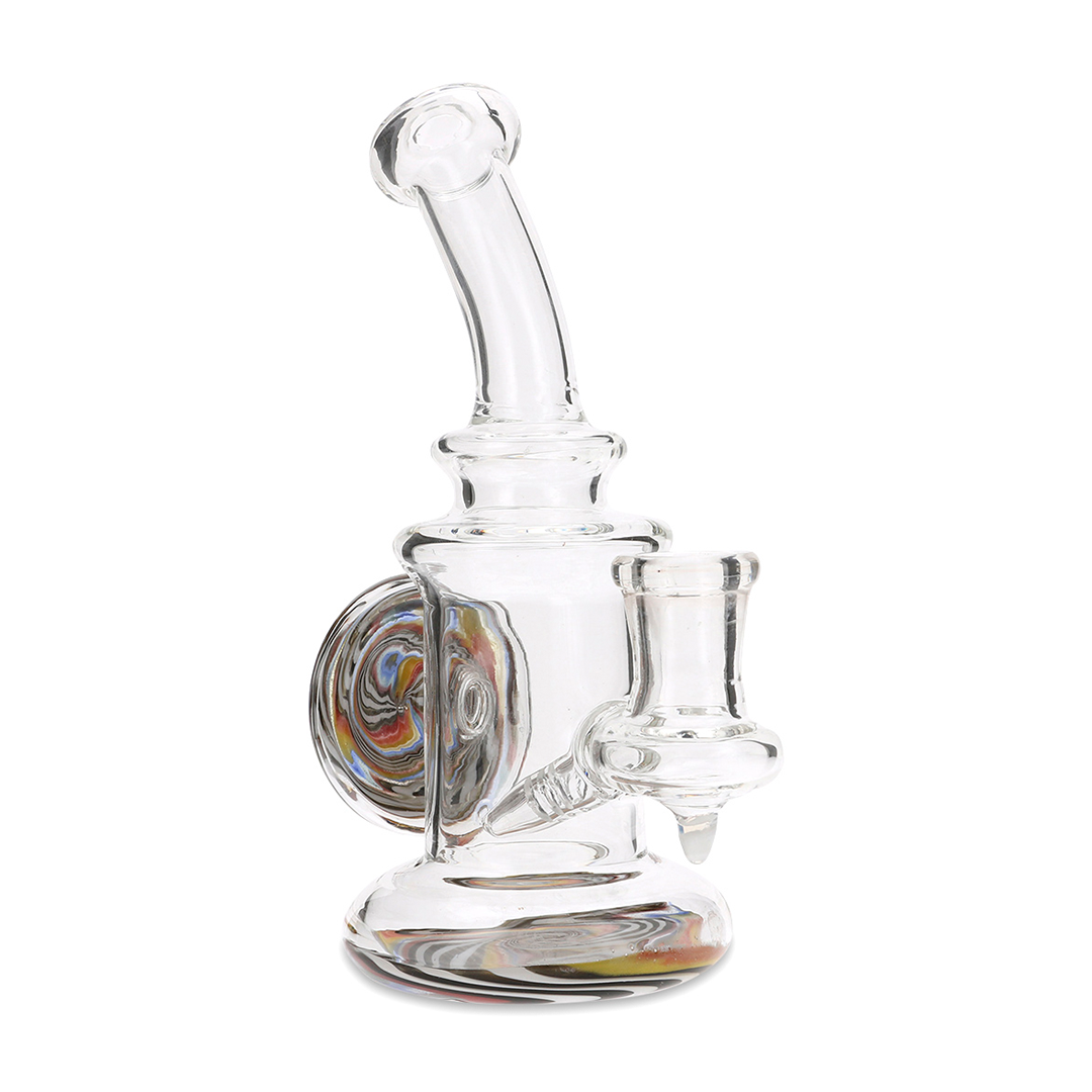Medusa Customs 6.25" Swirl Bubble Bubbler, Front View on White Background