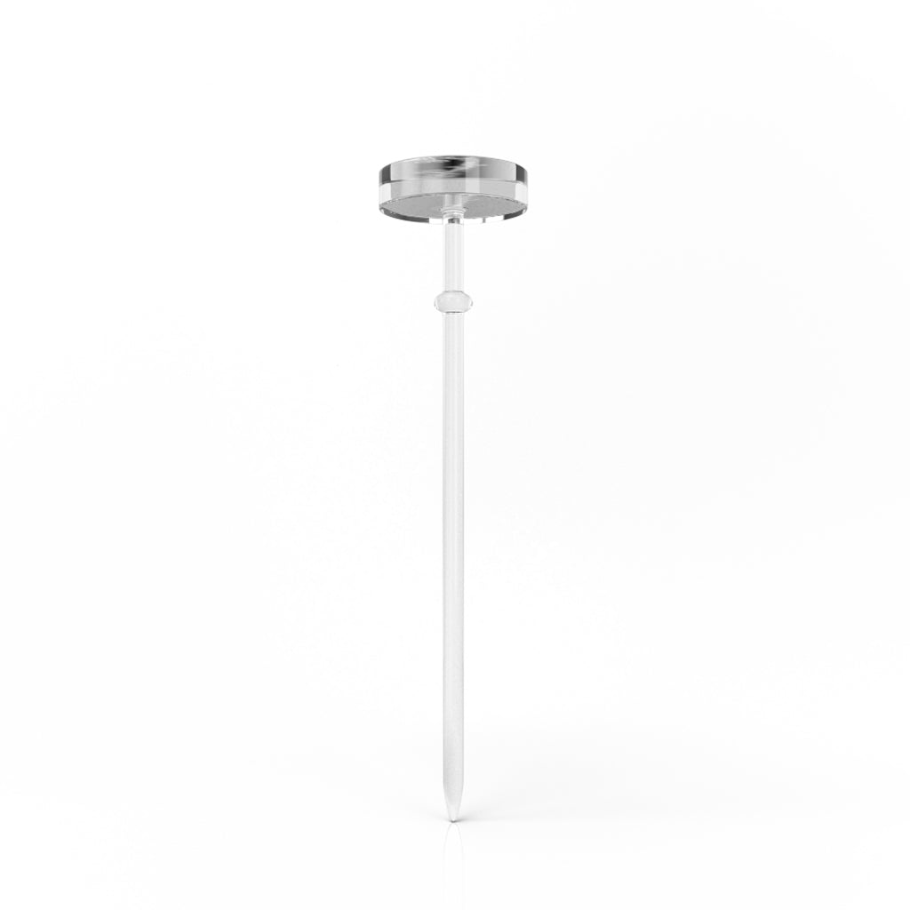 Honeybee Herb Flat Top Quartz Dabber & Carb Cap, Front View on White Background