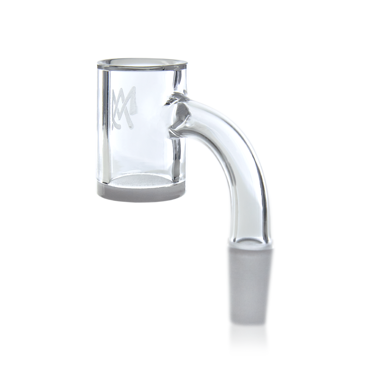 MJ Arsenal Premium Full Weld Opaque Quartz Banger, 90 Degree 10mm Male Joint, Side View