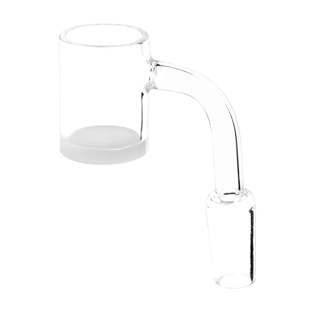 Blue Blood 14mm 90 Degree Opaque Bottom Banger, 3 Pack, Side View on White Background