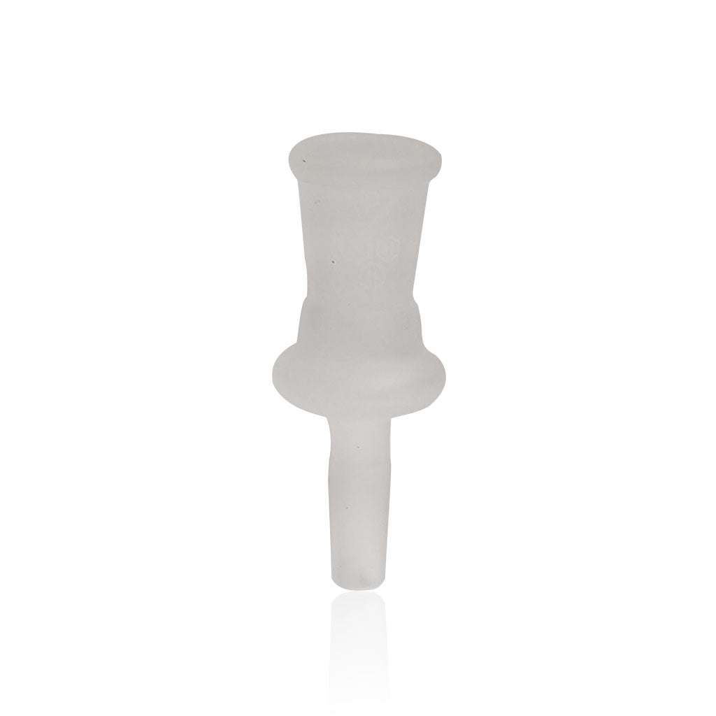 Honeybee Herb Universal Glass Adapter, Frosted Finish, for Bong & Rig Connection, Front View