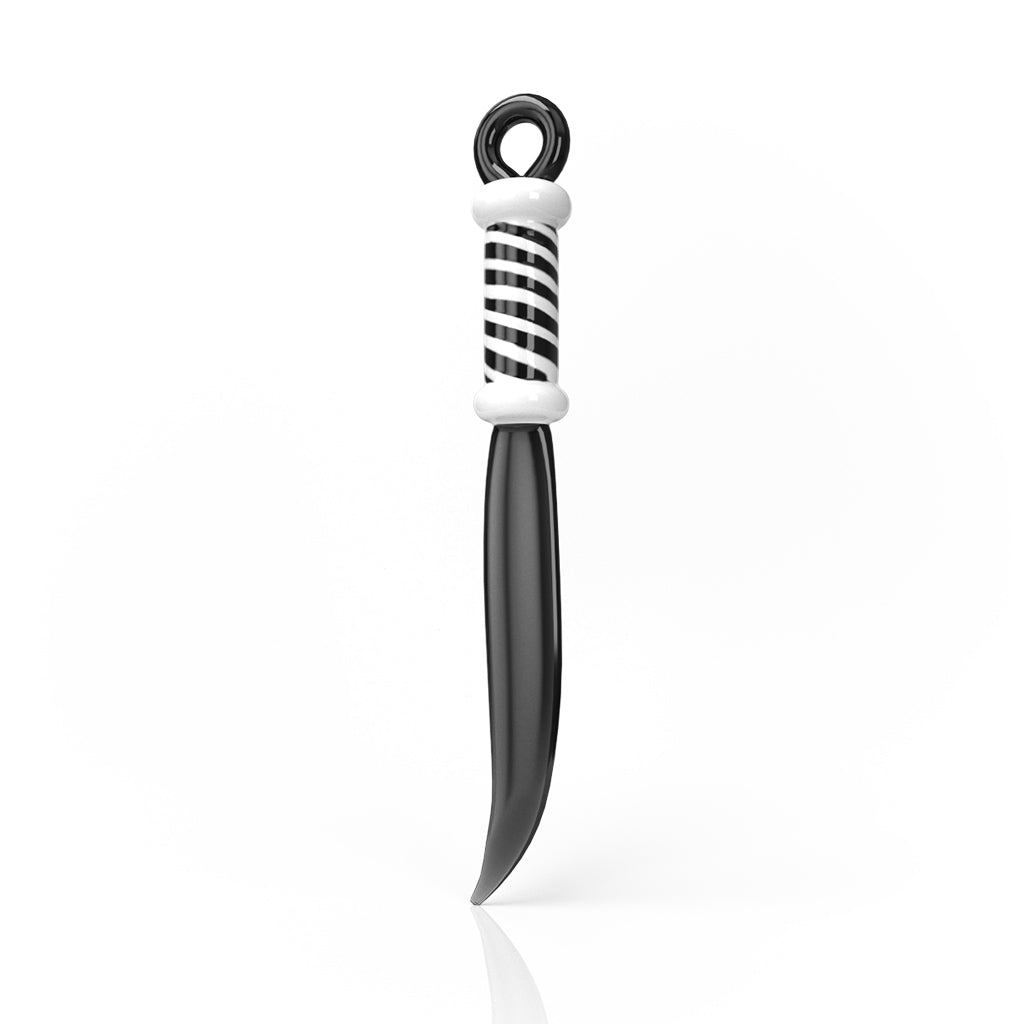 Honeybee Herb Glass Sword Dab Tool in Black - Novelty Dabber for Concentrates